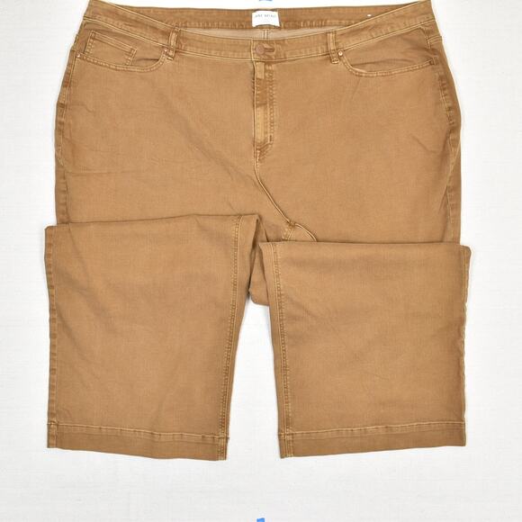 Lane Bryant Women's Jeans Cotton Blend Brown Plus Size 34/36 D Rise Wide Leg - Picture 2 of 8